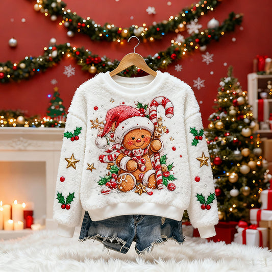 Comstylish Women's Comfortable Plush Sweater For Christmas