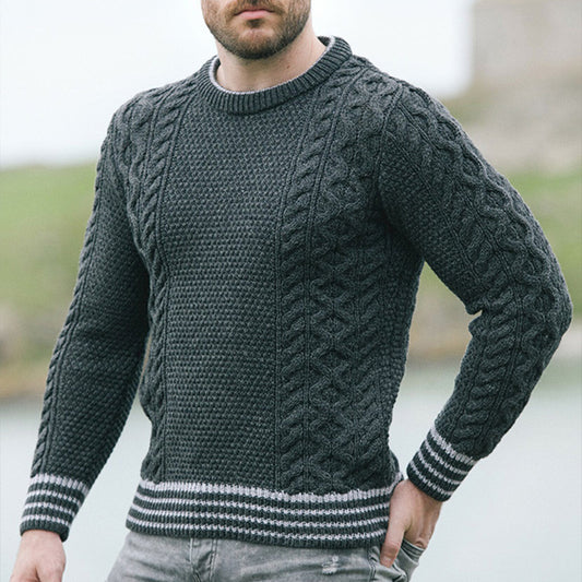 Vintage Chunky Colorblock Knitted Warm Sweater elevenforest