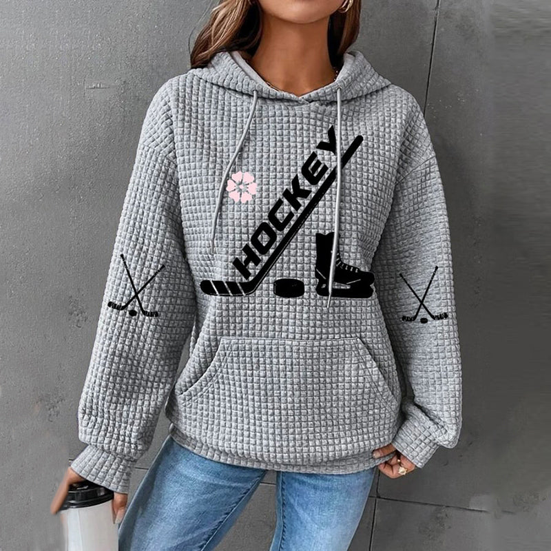 Comstylish Women's Hockey Print Casual Sweatshirt