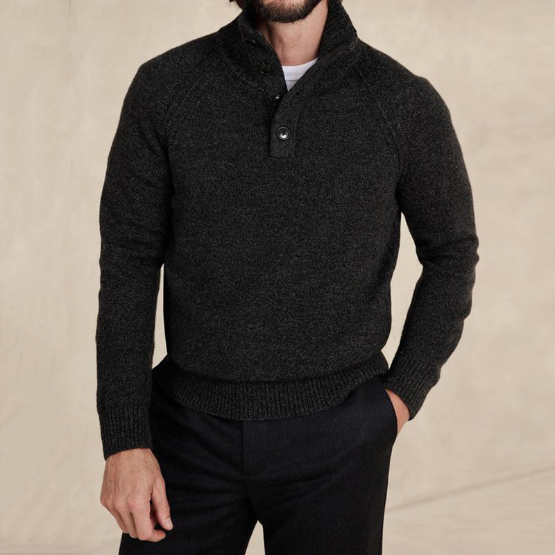 Men's Vintage Hand Knit Button Sweater elevenforest