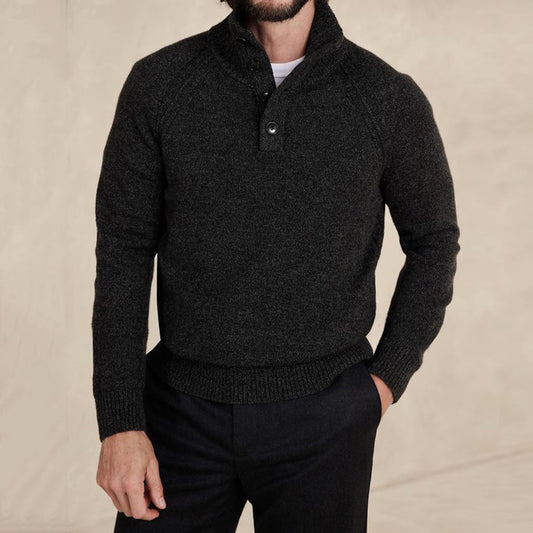 Men's Vintage Hand Knit Button Sweater elevenforest