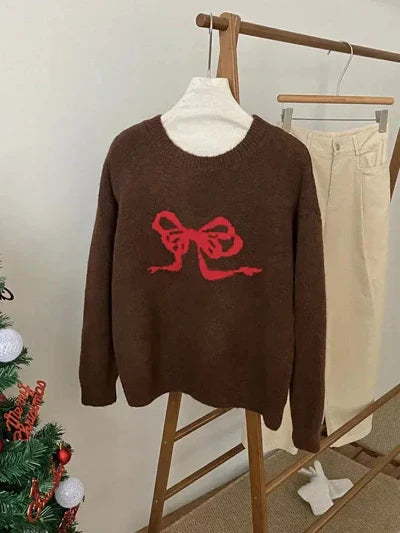 Estela® | Women's sweater with a bow pattern