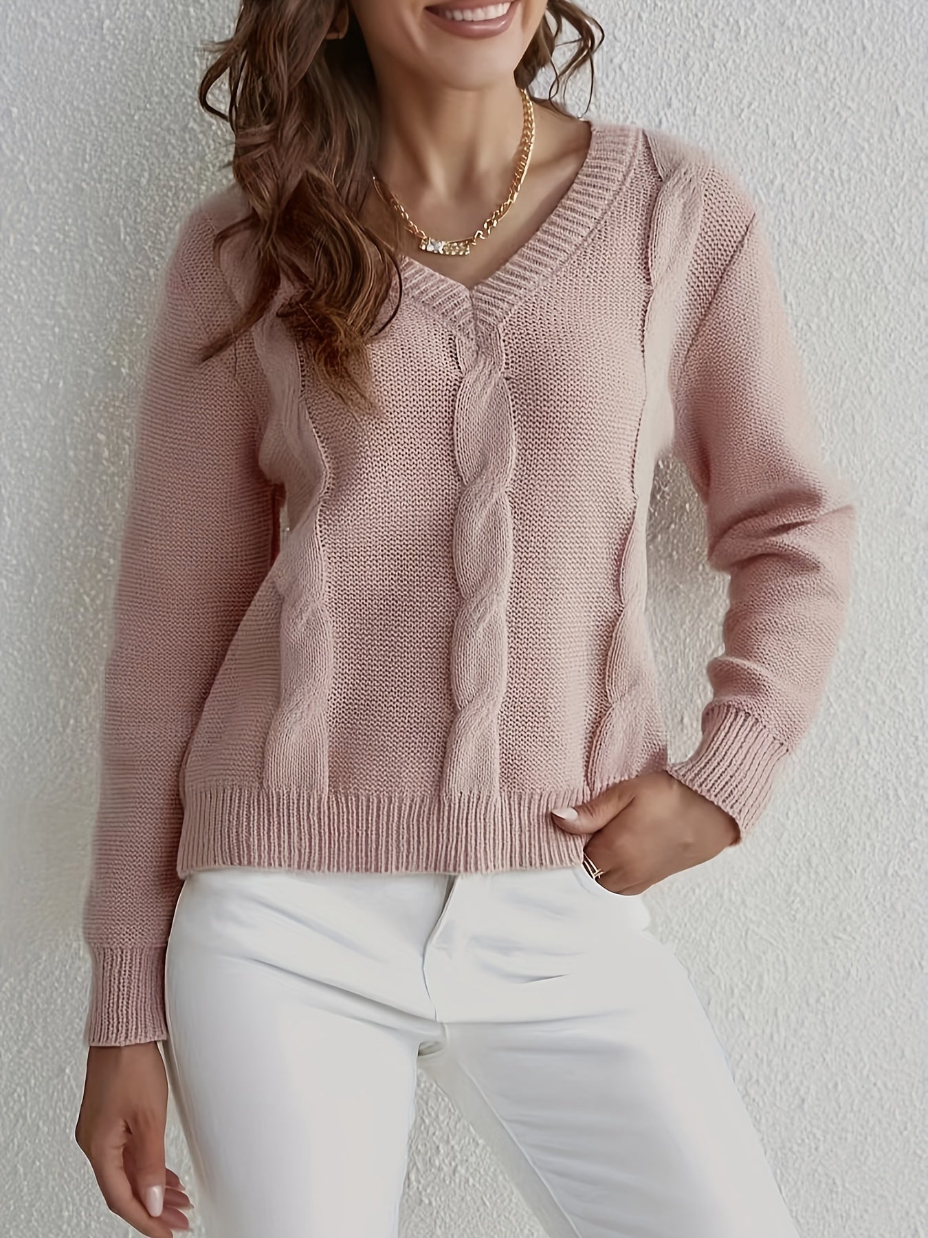 Dominique® | V-neck knitted sweater