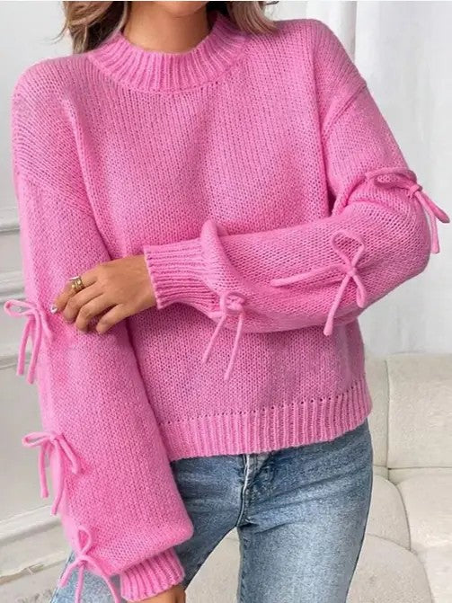 Clementine® | Knitted sweater with bow sleeves