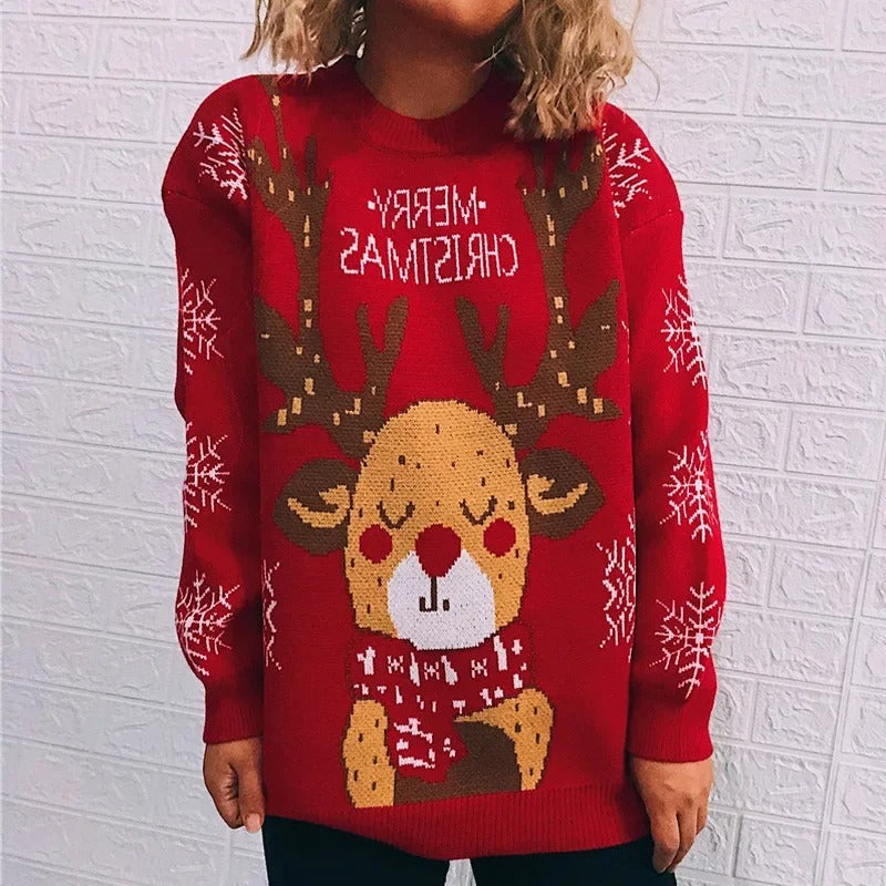Marta® | Children's Christmas sweater with reindeer motifs