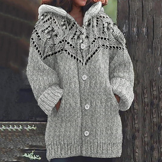 Vintage Tribal Geometry Jacquard Cozy Cardigan Sweater elevenforest