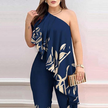 ER | Tuta asimmetrica con volant