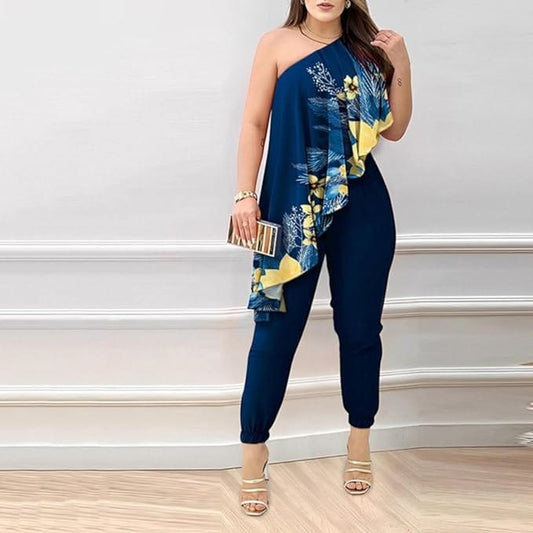 ER | Tuta asimmetrica con volant