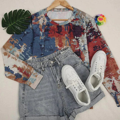 LP | Maglione con stampa astratta