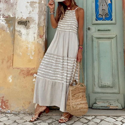 ER | Lavigne - Maxi abito beige