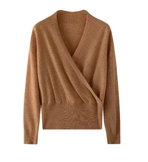 LP | Maglia in cachemire con scollo a V a croce