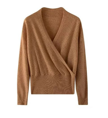 LP | Maglia in cachemire con scollo a V a croce