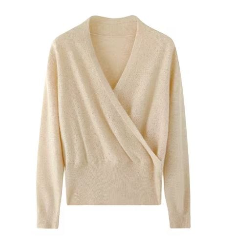 LP | Maglia in cachemire con scollo a V a croce