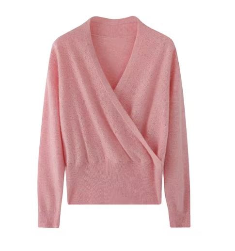 LP | Maglia in cachemire con scollo a V a croce