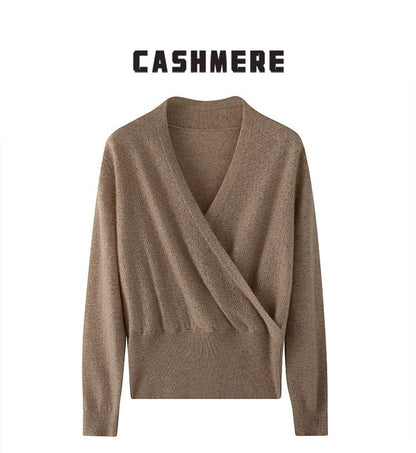 LP | Maglia in cachemire con scollo a V a croce