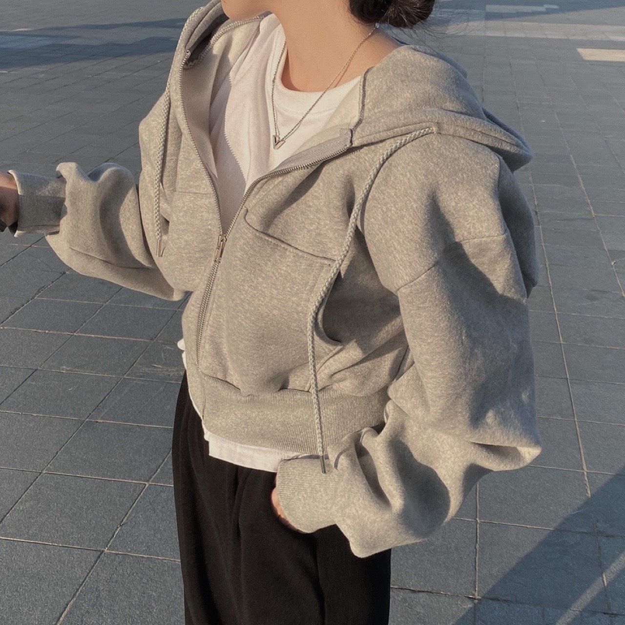 LP | Maglia casual con maniche lunghe e coulisse