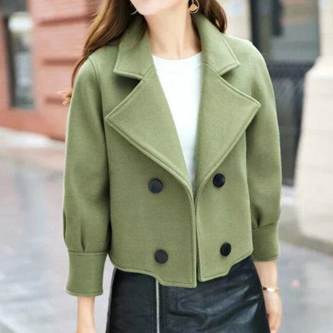 LP | un cappotto corto da donna monocolore