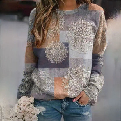 LP | Maglione con elegante stampa a blocchi