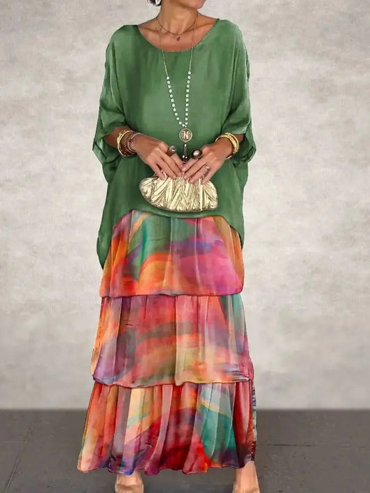 ER | Maxi abito a strati sciolto