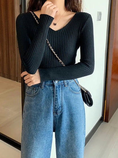 LP | Maglia basic con scollo a V