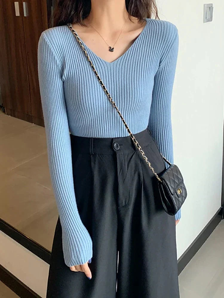 LP | Maglia basic con scollo a V