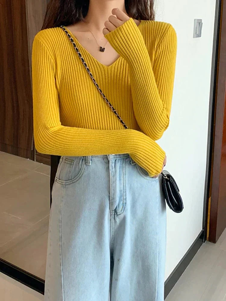 LP | Maglia basic con scollo a V