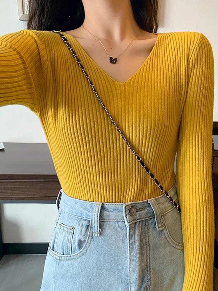 LP | Maglia basic con scollo a V