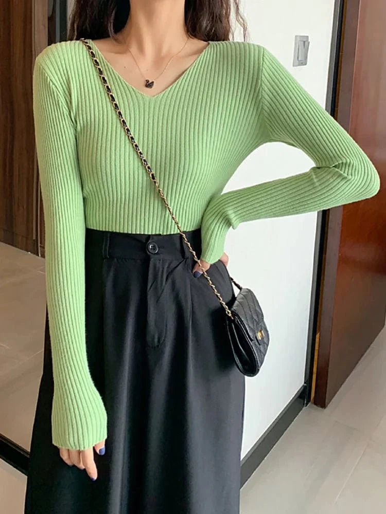 LP | Maglia basic con scollo a V