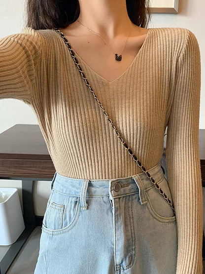 LP | Maglia basic con scollo a V