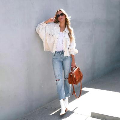 LP | Giacca casual con maniche a sbuffo per donna