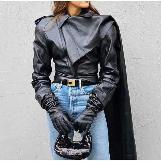 LP | Giacca sciolta senza maniche con elegante scollatura rotonda in maglia monocolore