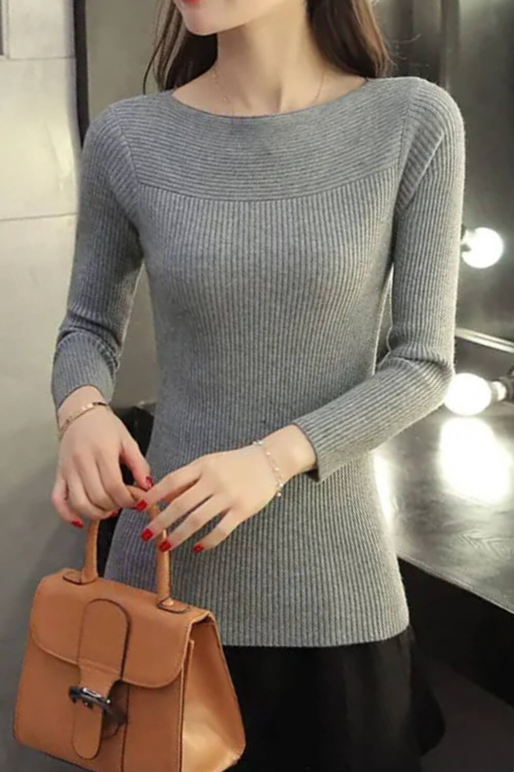 LP | Maglione coreano a tinta unita