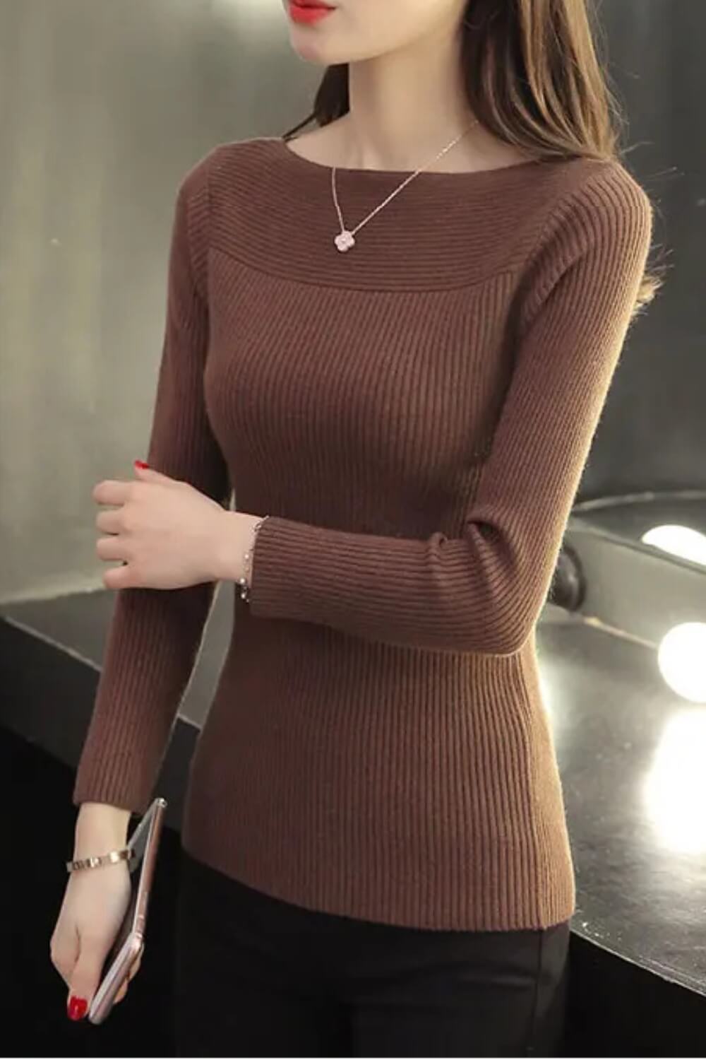 LP | Maglione coreano a tinta unita