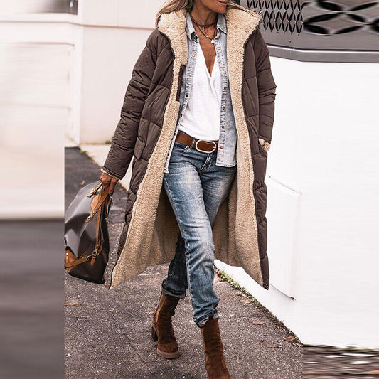 LP | Giacca lunga reversibile in sherpa