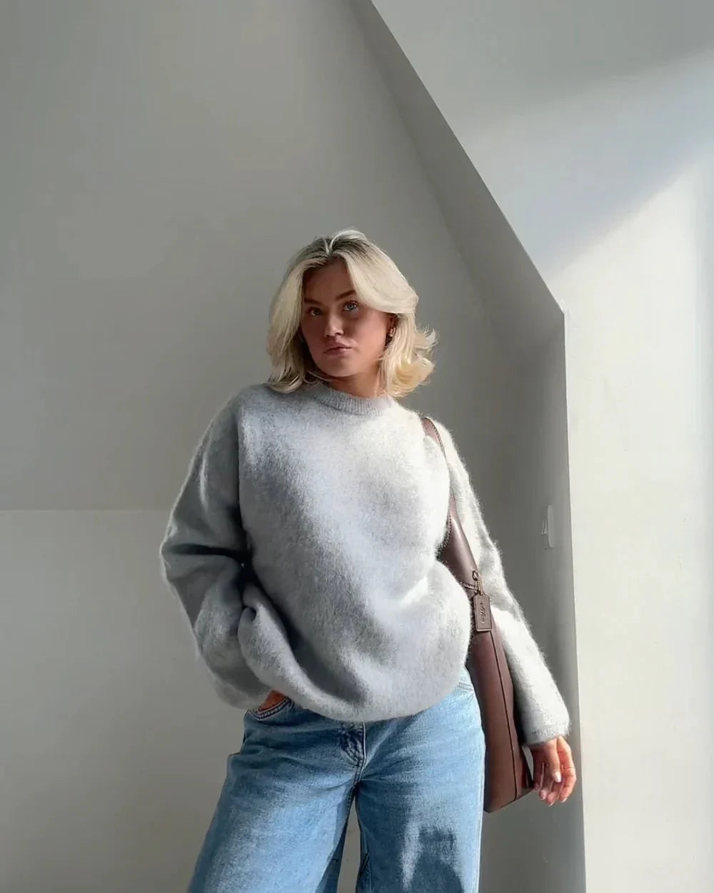 Maglione dal design curato