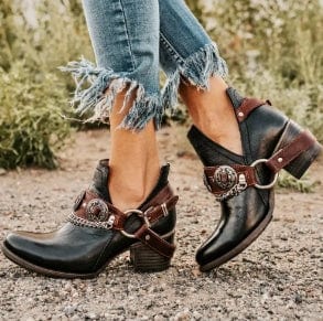 ER | Scarpe vintage con tacco medio e grosso