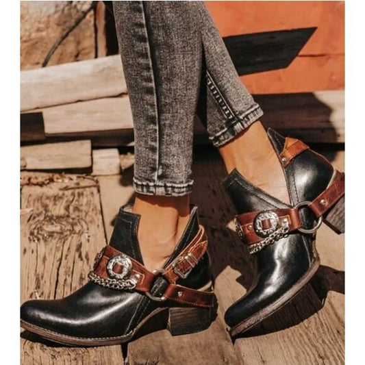 ER | Scarpe vintage con tacco medio e grosso