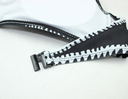 Delia® | Black and White Bandeau Bikini