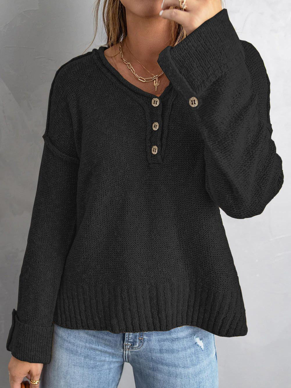 Maglione dal design curato