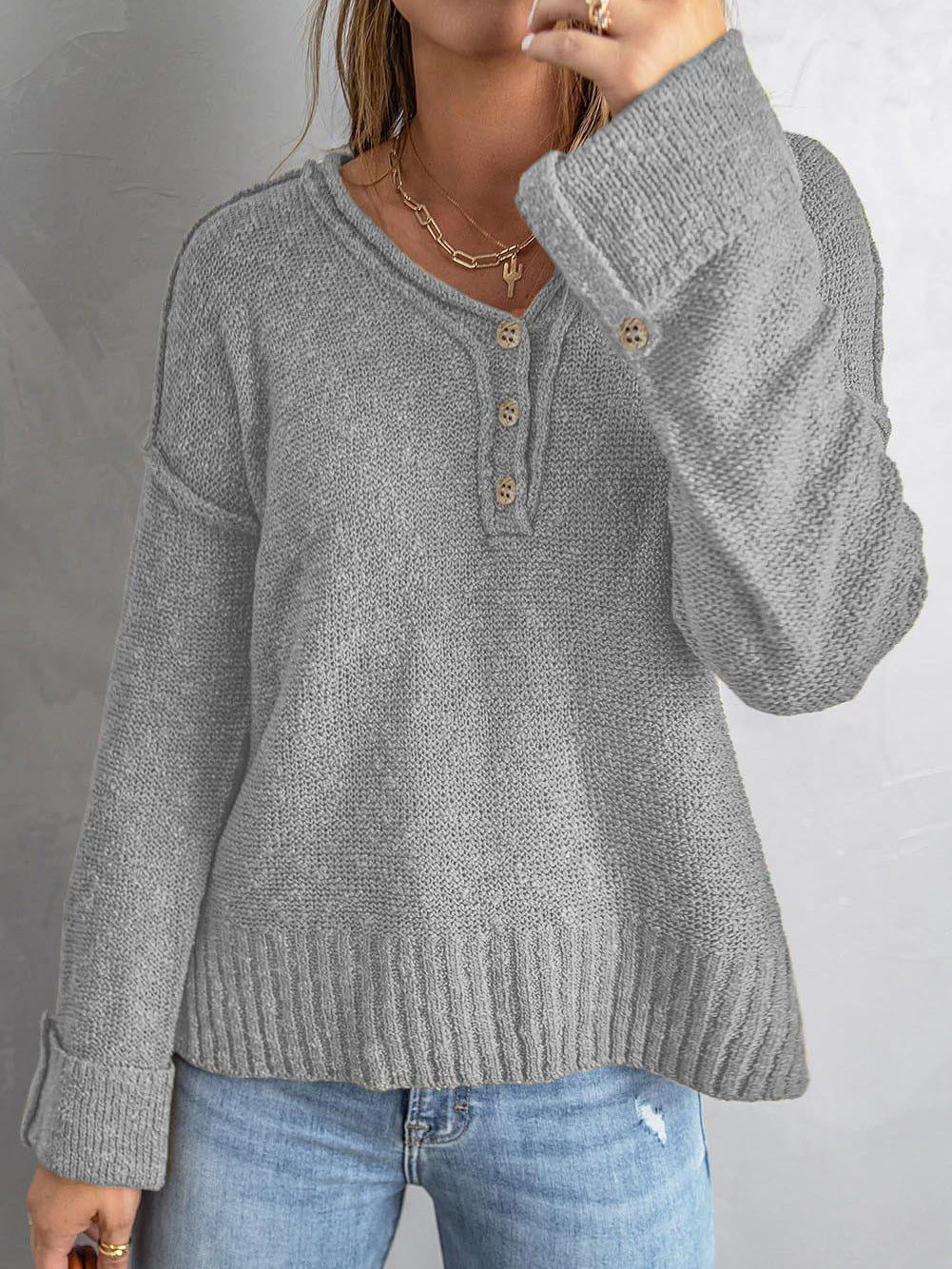 Maglione dal design curato
