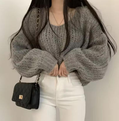 Maglione dal design curato